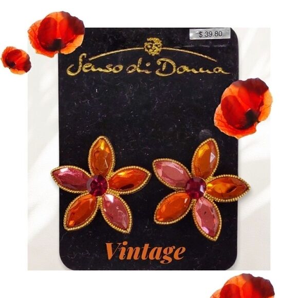 ‎Vintage Senso di Donna Clip Earrings - Picture 3 of 3